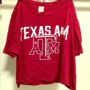 Texas A&M VS PINK Cropped Tee